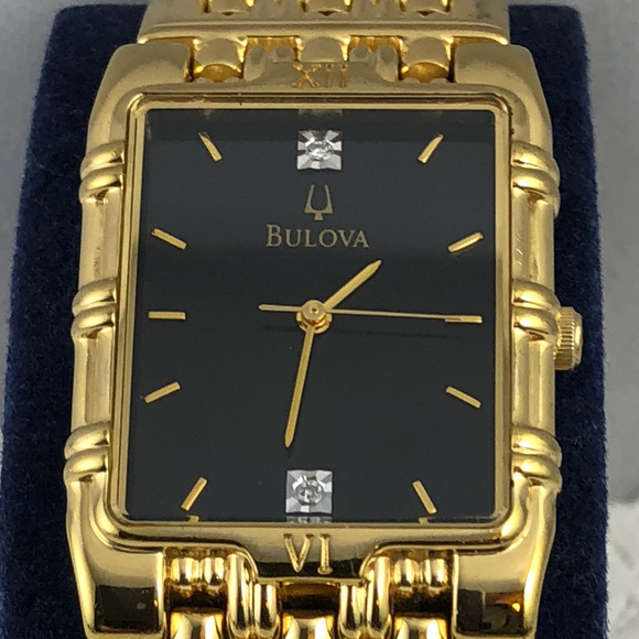 Bulova Accessories - Vintage Ladies Elegant Gold Bulova Diamond Watch